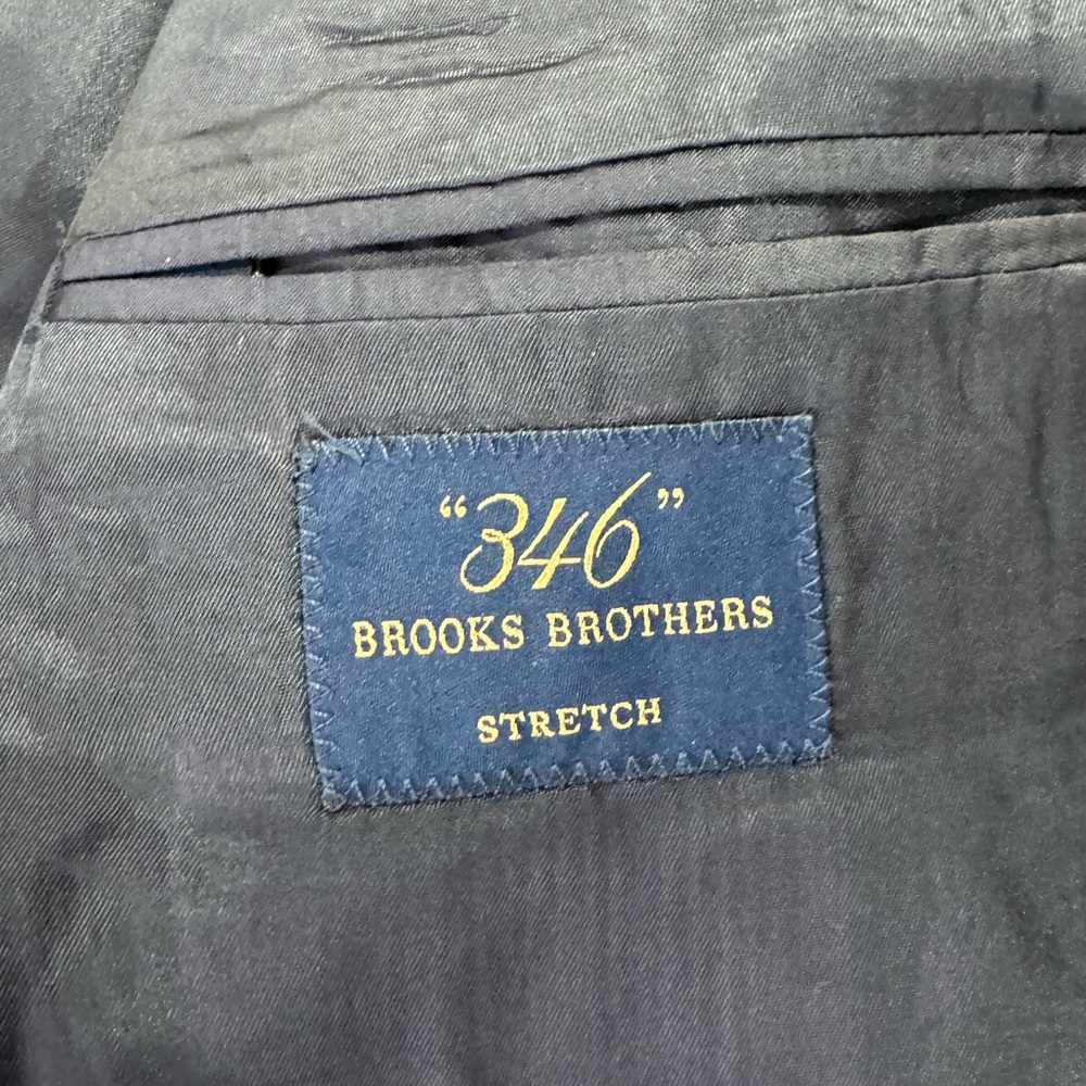 Brooks Brother Men Wool Black 346 Stretch Blazer Jacket Size 39S - Picture 4 of 7
